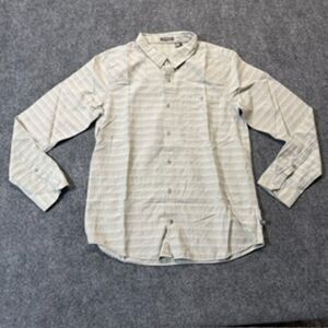 Toad&Co Mens M Organic Cotton Plaid Button Up Shirt Long Sleeve Outdoor
